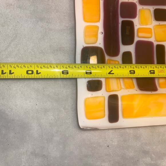 Vtg fused art glass plate bowl with no chips or cracks - Picture 3 of 5